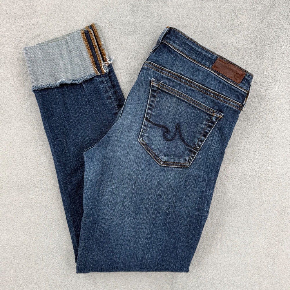 AG Adriano Goldschmied Womens Size 28 The Stevie Cuff Slim Straight Jeans